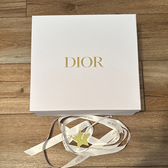 Dior White Box with Gold Star Accent